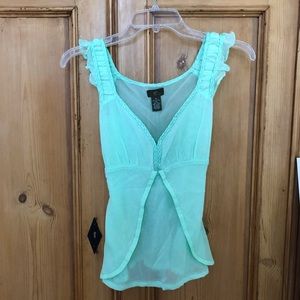 Mint Green Peasant Top